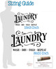 Vintage Laundry Lettering Wall Decal Matte Finish Vinyl Wall Sticker sizing