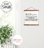 Bathroom Definition Canvas Sign Funny Wall Art Print Relaxing Space Small Walnut Wood