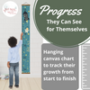 Space Canvas Growth Chart Sign Kids' Height Measurement Progress