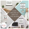 Teacher Definition Canvas Sign Wall Art Inspires Touches Lives — Four wall art pieces in varying styles and color schemes,