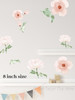 Watercolor Rose Flowers + Greenery Wall Art Decal Stickers — Soft watercolor floral designs on a light wall with decorative