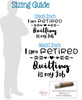 I'm Retired, Quilting is my Job - Enchanting Vinyl Wall Art Decal sizing