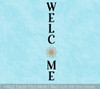 Welcome Sunflower Vertical Lettering Vinyl Decal Sticker for Tall Wood Sign Porch Sitter Decor