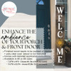 Welcome Sunflower Vertical Lettering Vinyl Decal Sticker for Tall Wood Sign Porch Sitter Decor Enhance the Ambience