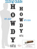 Decal Sticker for Tall Wood Porch Sign Howdy Ya'll sizing