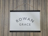 Personalized Canvas Nursery Name Sign Banner - Custom Made in the USA Black Wood Grace lettering