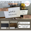 Personalized Canvas Nursery Name Sign Banner - Custom Made in the USA sizing