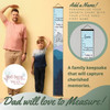 Mountains Canvas Growth Chart Personalized Height Ruler for Kids — Personalized growth chart with mountains, featuring a