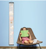 Hot Air Balloon Canvas Growth Chart Wall Hanging Personalizable, Black Wood Frame