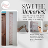 Ribbons Bows Canvas Growth Chart Height Ruler Sign Personalized Child Tracker save memories