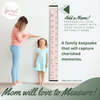 Ribbons Bows Canvas Growth Chart Height Ruler Sign Personalized Child's Tracker