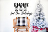 Transform Your Home for the Holidays with Our Gnome Wall Decal Sticker Black