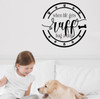 Hug a Dog Wall Art Decal Inspiring Pet Lover Wall Decor Sticker for Home Black