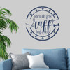 Hug a Dog Wall Art Decal Inspiring Pet Lover Wall Decor Sticker for Home DeepBlue