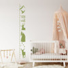 Grow Wild Deer Growth Chart Wall Decal Boys Vinyl Sticker Height Ruler Olive Green
