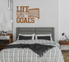 Life Better With Goal Inspirational Soccer Net Wall Decor Sticker Decal Clay