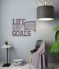Life Better With Goal Inspirational Soccer Net Wall Decor Sticker Decal Eggplant