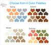 Decorate with 2-Inch Heart Wall Stickers Easy Peel Stick Shape Decals 4 color palettes
