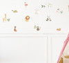 Watercolor Wild Animals Wall Decor Stickers Peel n Stick — Colorful animal illustrations on a white wall, adding a playful