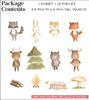 Woodland Animal Forest Critters Art Wall Stickers Decals — Colorful woodland animal illustrations in soft watercolor style