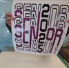 2026 Grad Party Poster Senior Glitter Graduation Decor 18x18-Inch — Bold graphic design featuring black and purple lettering