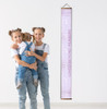 Lavender Growth Chart Nursery Must-Have Track Growth Canvas Ruler Sign Walnut Wood