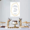 Personalized Wedding Poster Sign Elegance Decor Navy & Gold Simplicity