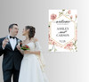 Personalized Rose Wedding Decor Welcome Poster Dusty Pink Elegant Sign on the wall