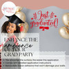 Just Graduated Wall Decal Sticker Graduation Party Decor — Graduation celebration backdrop with gold balloons and festive