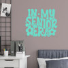 Retro Graduation Decor Senior Era Style Wall Sticker Grad Bedroom Art MintGreen