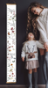 Wildflower Growth Chart Canvas Sign Girls Height Ruler Watch Them Grow Inches Walnut
