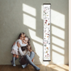 Wildflower Growth Chart Canvas Sign Girls Height Ruler Watch Them Grow centimeters blk wood