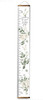 Track Precious Memories in Style White Rose Greenery Canvas Growth Chart Walnut Wood, Feet/Inches