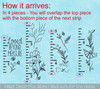 Floral Art Growth Chart Wall Decal Kids Height Ruler Wall Decor Sticker how it arrives