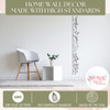 Floral Art Growth Chart Wall Decal Kids Height Ruler Wall Decor Sticker Blk standards