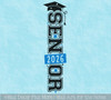 Senior 2026 Wall Decal Vertical Graduation Party Decor Vinyl Sticker