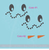 Create Your Own Snowman Face Vinyl Decals Winter Holiday Wall Stickers, Set of TWO
