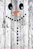 Create Your Own Snowman Face Vinyl Decals Winter Holiday Wall Stickers, Set of TWO