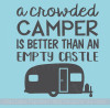 Crowded Camper Vinyl Lettering Decals RV Wall Art Stickers