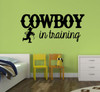 Cowboy Wall Decal Western Nursery Sticker Kids Room Cowboy Decor Black
