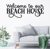 Welcome to Our Beach House Decal Coastal Wall Art Decor Vinyl Sticker Black