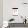 Personalized Girls Name Canvas Art Sign Pink Bow Room Decor Print Small Black Wood