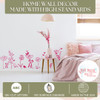 Elegant Floral Wall Decals – Die-Cut Stickers for Bedroom & Living Room Decor Hot Pink standards