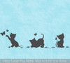 Whimsical Cat Wall Decals Playful Animal Stickers for Kids' Rooms & Nurseries