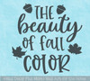 Beauty Of Fall Color Leaves & Acorns Wall Decal Autumn Sticker for Home