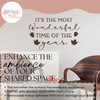 Wonderful Time of Year Wall Art Decal Autumn Vinyl Lettering for Decor