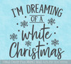 Removable Holiday Wall Decor Dreaming of a White Christmas Wall Decal