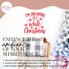 Dreaming of a White Christmas Wall Decal Quote Vinyl Sticker — Red lettering reads "I'm Dreaming of a White Christmas" above