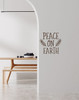 Peace on Earth Holiday Wall Decal Custom Winter Wall Art Vinyl Sticker ChocBrown