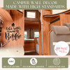 Life's Better Around the Bonfire Vinyl Decal Removable Camper RV Wall Art Blk standards